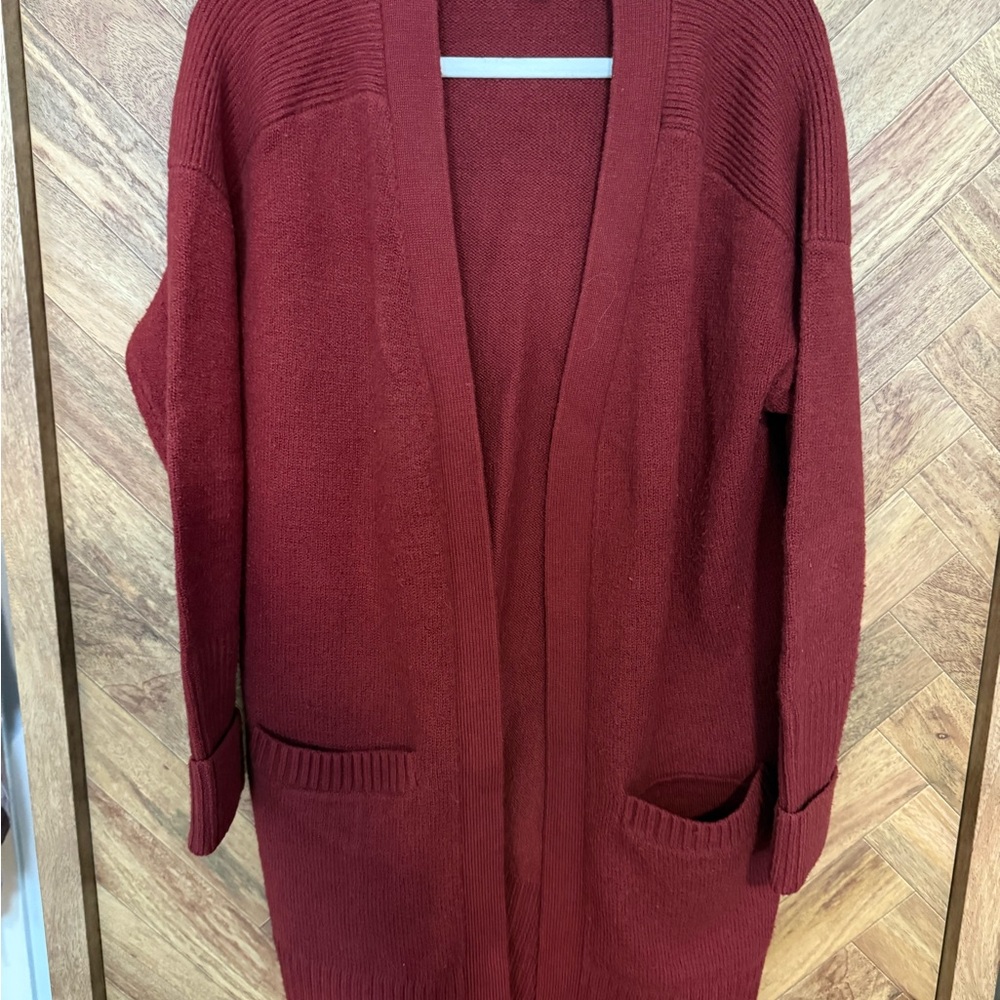 Treasure & Bond Red Cardigan Sweater Open Front